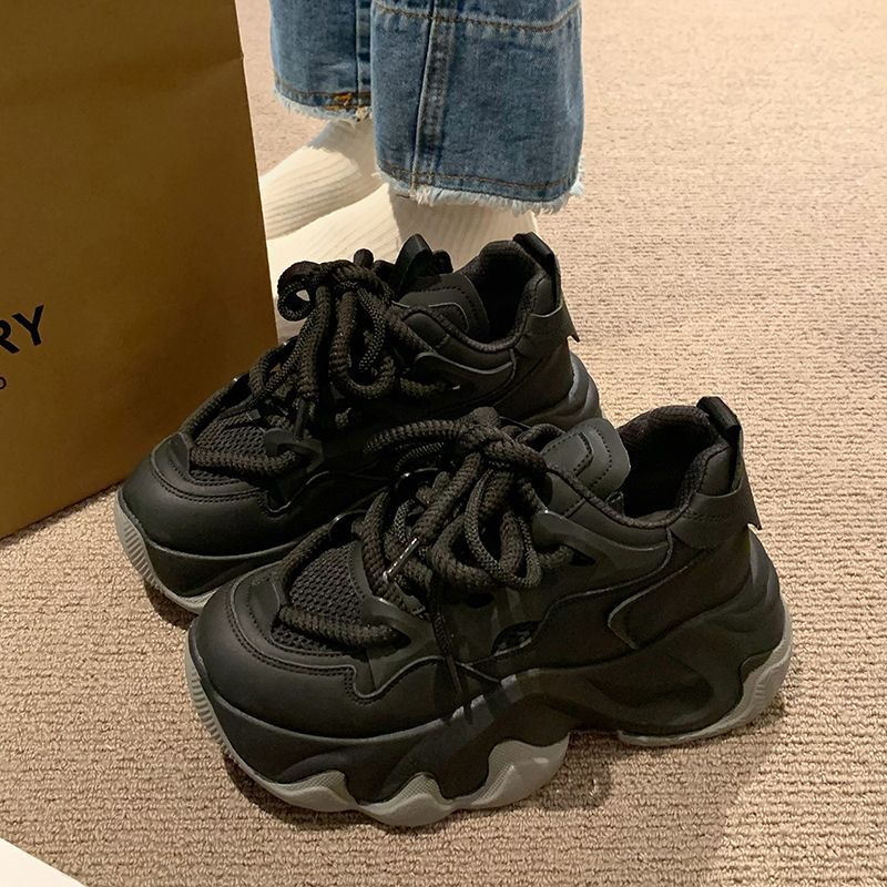 2026老爹鞋子女2023新款秋季厚底松糕鞋运动鞋ins百搭休闲跑步鞋