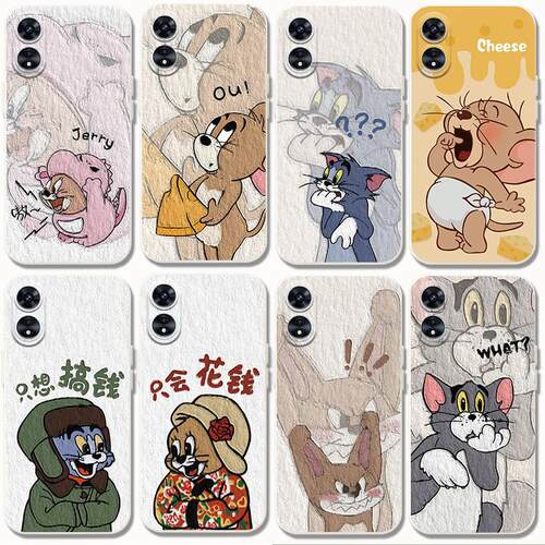 适用oppoa97/a95/a93s手机壳a92s潮男a97/a36猫和老鼠a35卡通a58x个性a53 a57 5G女a96超火a72防摔a55s软a32
