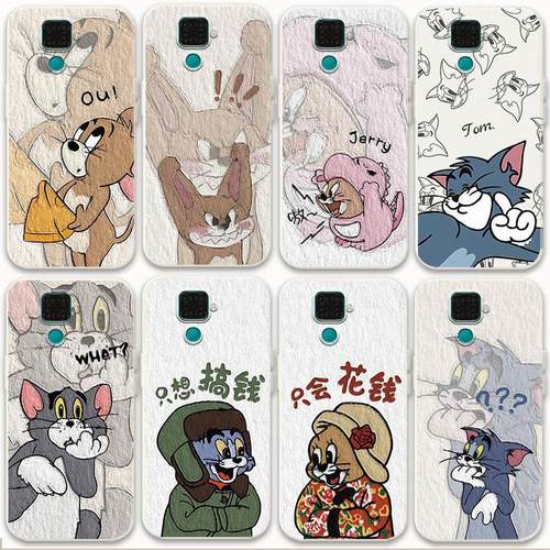 适用华为nova5ipro手机壳猫和老鼠nova5z情侣SPN-AL00软胶套可爱