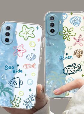适用华为畅享80 70 50 60 10e 10s 20手机壳套海洋小鱼10plus软9p