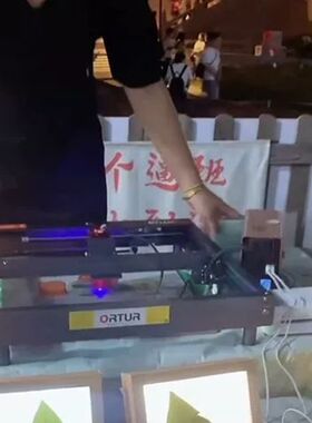 树叶激光雕刻切割机叶雕布料皮革木板小型自动摆摊叶子打照片机器
