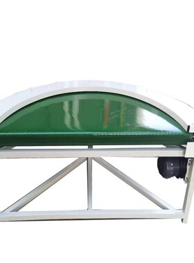 贵州流水线转弯机输送带绿色pvc90度180度转弯环形分拣传动带可