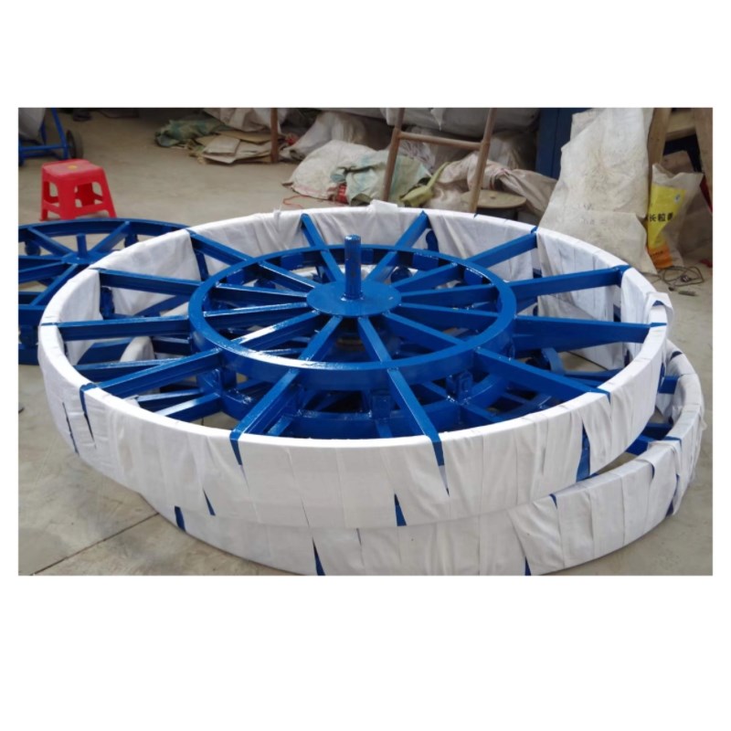 热销加强加厚槽钢放线盘圆盘卧式放线架电缆铁盘钢绞线支架带刹车