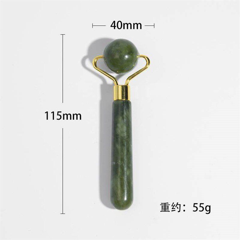 天然玉石按摩器套装玉石滚轮刺推脸器亚马逊跨境玉石牛角刮痧板定