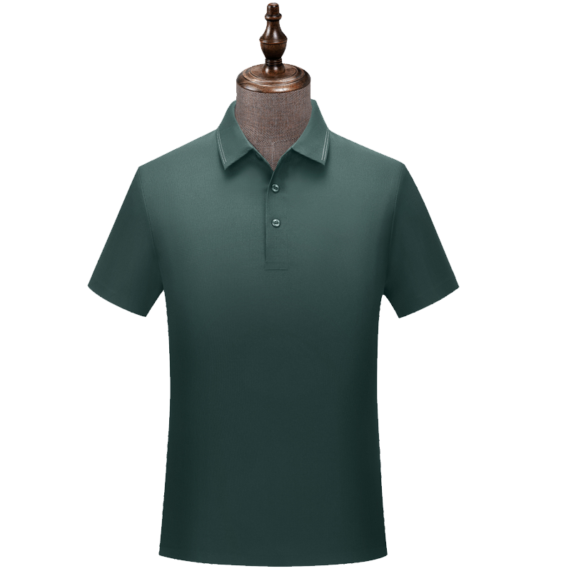 夏天氨纶弹性透气工作服定制T恤印logo短袖翻领工装POLO衫刺绣字