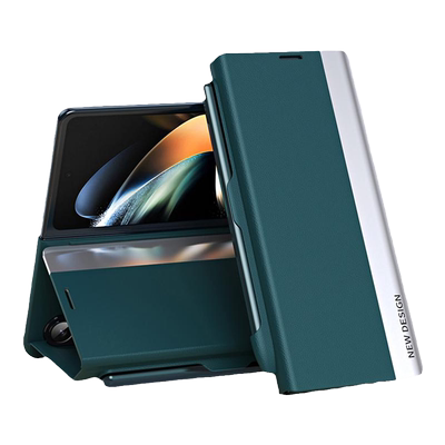 磁吸牛皮三星手机壳皮套