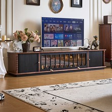 法式复古全实木中古风霍格沃茨落地电视柜客厅家用储物柜收纳柜