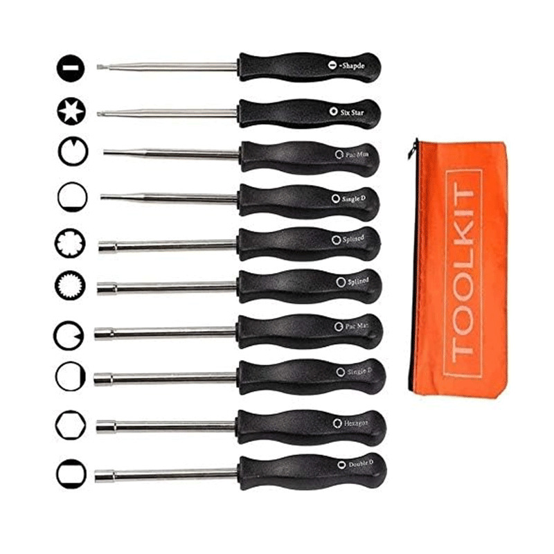 割草机油锯配件通用化油器调整杆工具带橙色包10 Pcs跨境