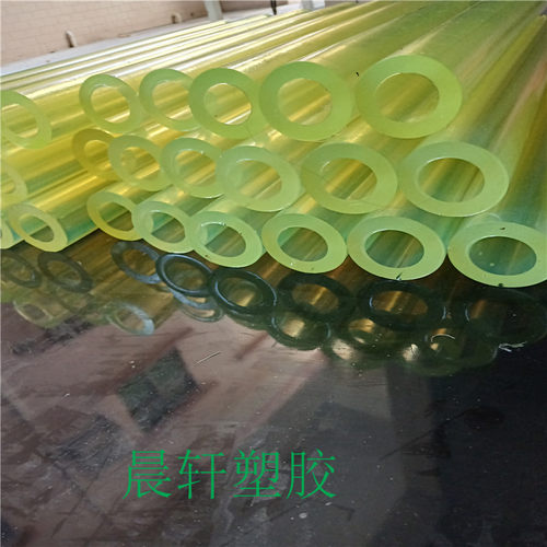 聚氨酯棒材 空心棒 PU棒 弹性胶棒 优力胶棒 内孔10 20 30 40mm