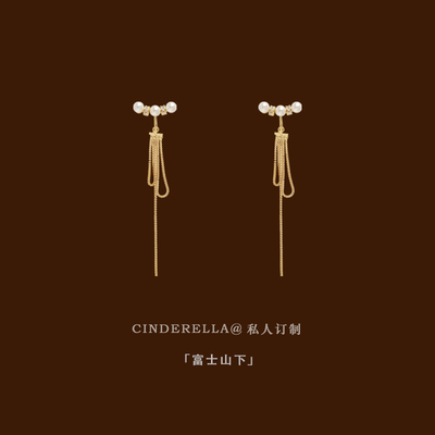 气质珍珠蚊香盘耳夹小众设计