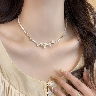 「星花绮梦」花朵珍珠项链女小众独特高级感2025年新款气质锁骨链