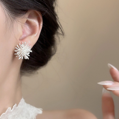 「璀璨烟花」轻奢复古耳环2025新爆款高级感独特耳夹女无耳洞耳饰
