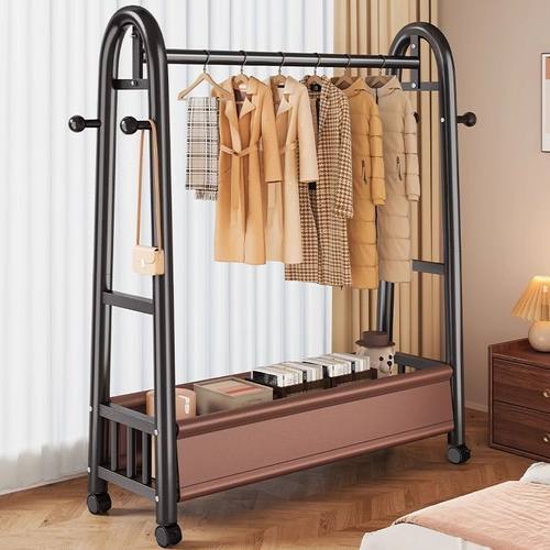 落地挂衣架25新款巨粗32管轻奢皮兜衣帽架室内家用置物多功能衣架