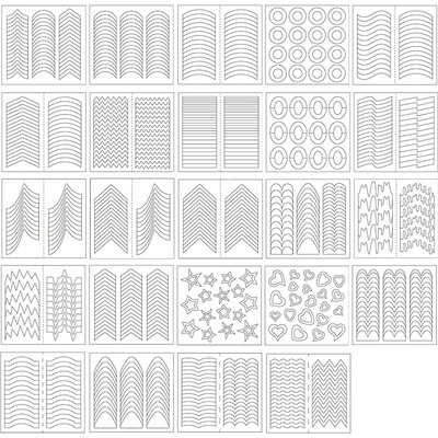 新品French Manicure DIY Nail Art Tips Guides SRtickers Stenc