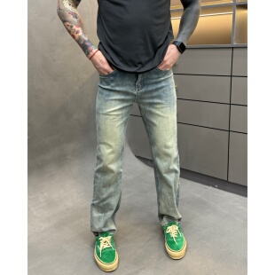 春生同款春季新款时尚休闲百搭净版修身合身小直筒男士牛仔裤1002