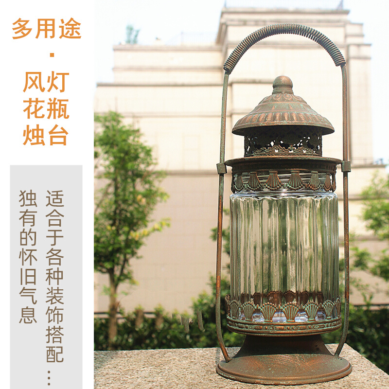 新款。新摆件户外摩洛哥风灯蜡烛台阳台布置庭院草地氛围灯花园装