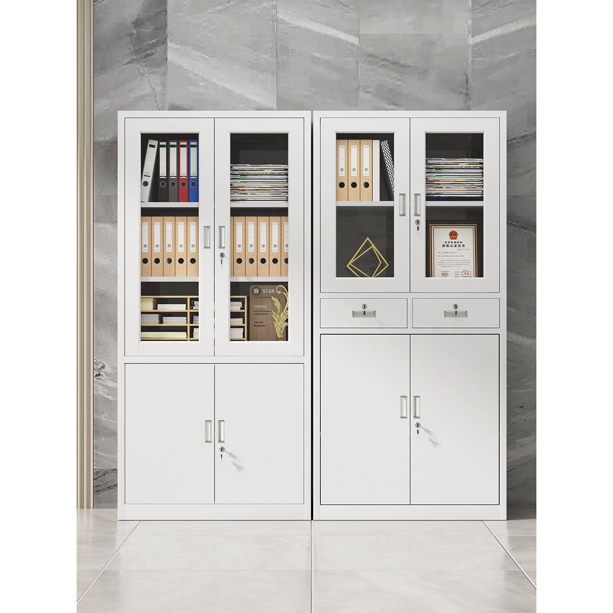 办公室文件柜铁皮柜财务凭证资料专用档案柜带锁储物柜矮柜免安装,商业/办公家具,办公储物柜,淘宝优惠券,粉丝福利购,淘宝优惠卷