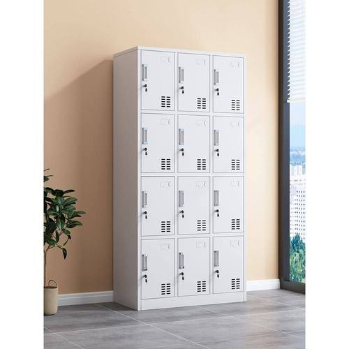 广州工厂十二门铁皮更衣柜员工柜子宿舍浴室12门换衣柜带锁储物柜