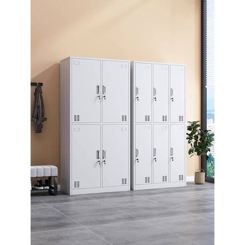 钢制四门员工铁皮更衣柜子宿舍六门换衣柜带锁储物柜工厂多门鞋柜