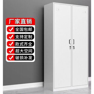 钢制员工铁皮柜两门更衣柜收纳神器护士宿舍三门换衣柜储物柜鞋柜