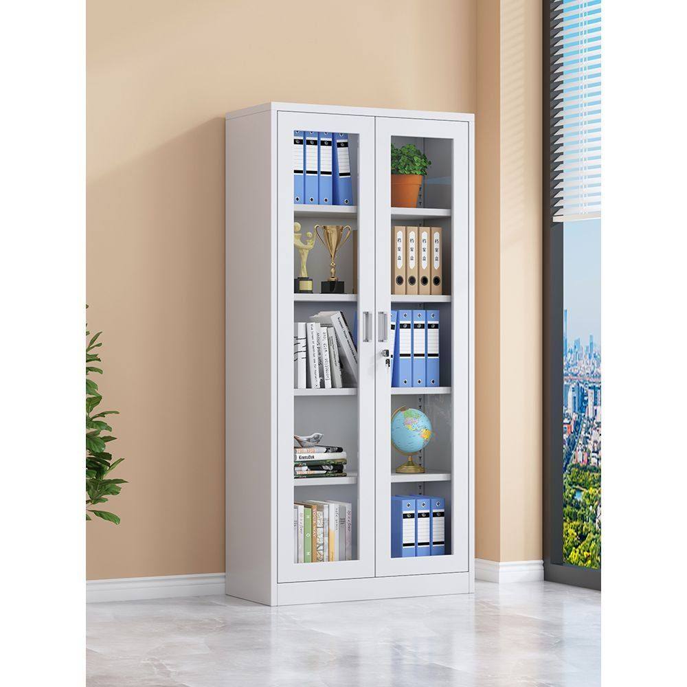 广州通玻璃文件柜办公室置物柜铁皮柜资料档案凭证柜带锁储物书柜,商业/办公家具,办公储物柜,淘宝优惠券,粉丝福利购,淘宝优惠卷