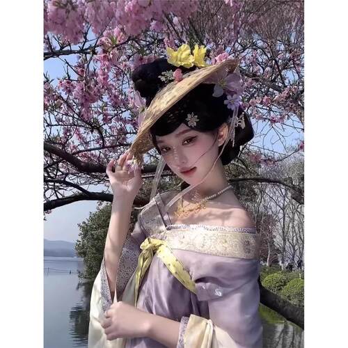 隋制汉服女半袖襦裙蔽膝