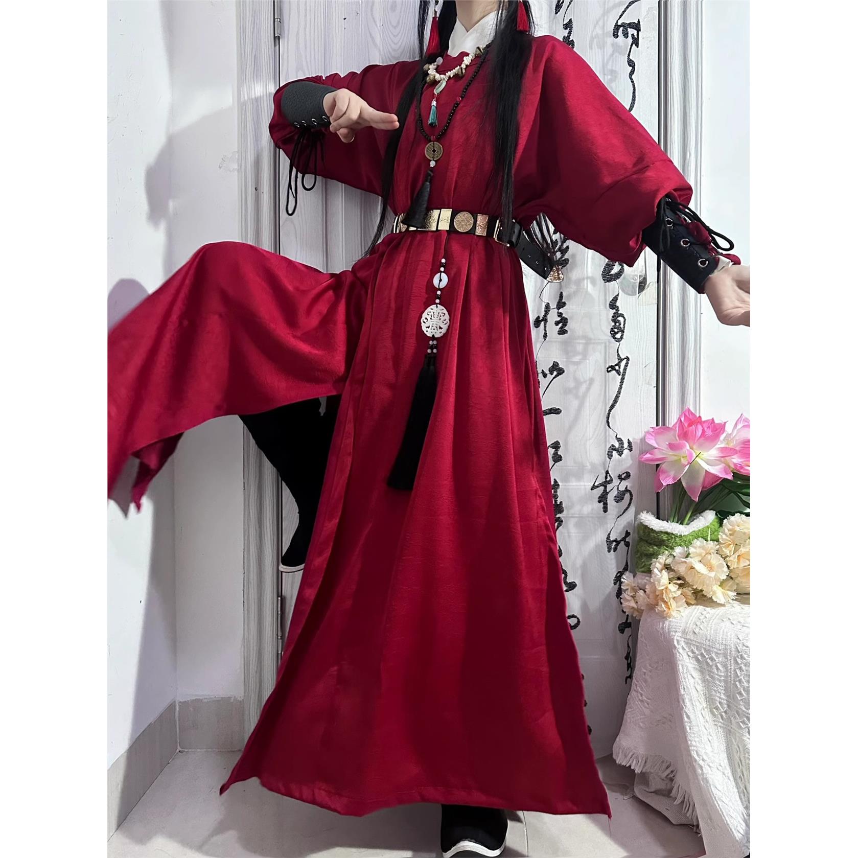 原创唐圆领袍汉服男女同