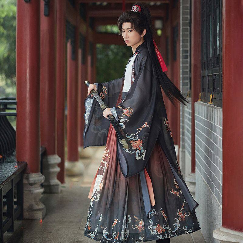 正品原创2026春夏秋汉服男女CP中国风古装全套魏晋风古风剑客全套