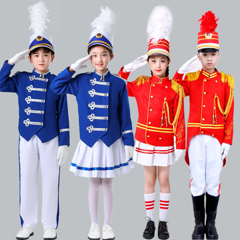 新款鼓号服队服中小学生升旗服装儿童仪仗队管乐队服少先队燕尾服