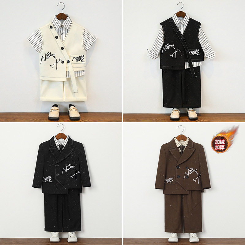 男童西装套周岁花童礼服