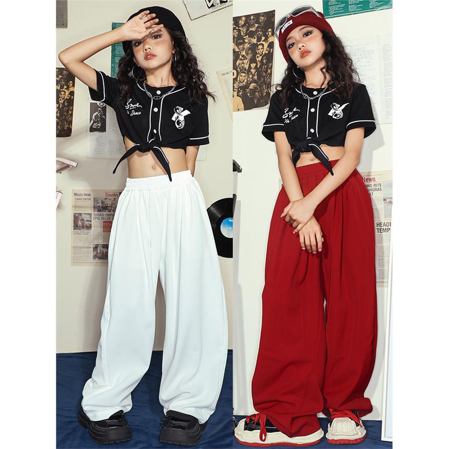 爵士舞服装女童夏季练功