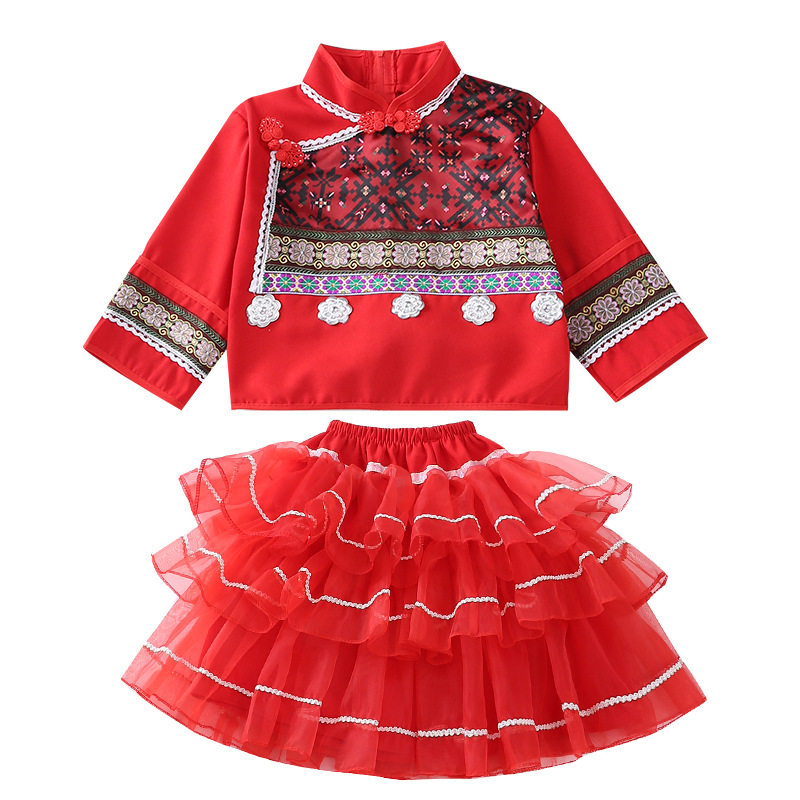 广西三月三儿童壮族服装