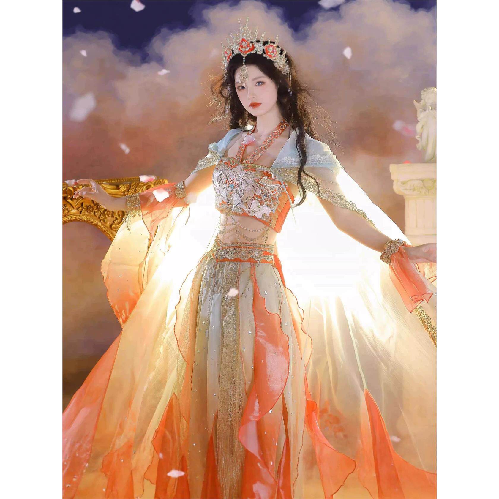 敦煌飞天汉服女西域舞姬