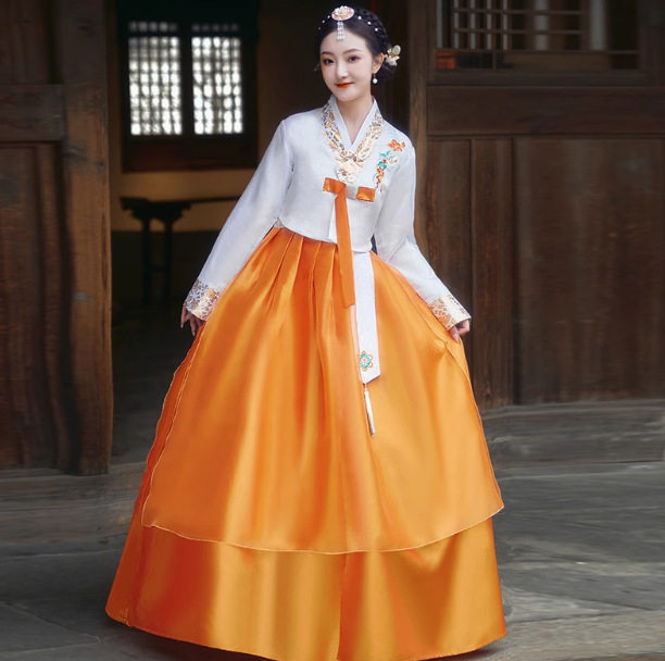 民族风朝鲜族延吉公主裙写真摄影韩服古典舞演出服延边大长今礼服