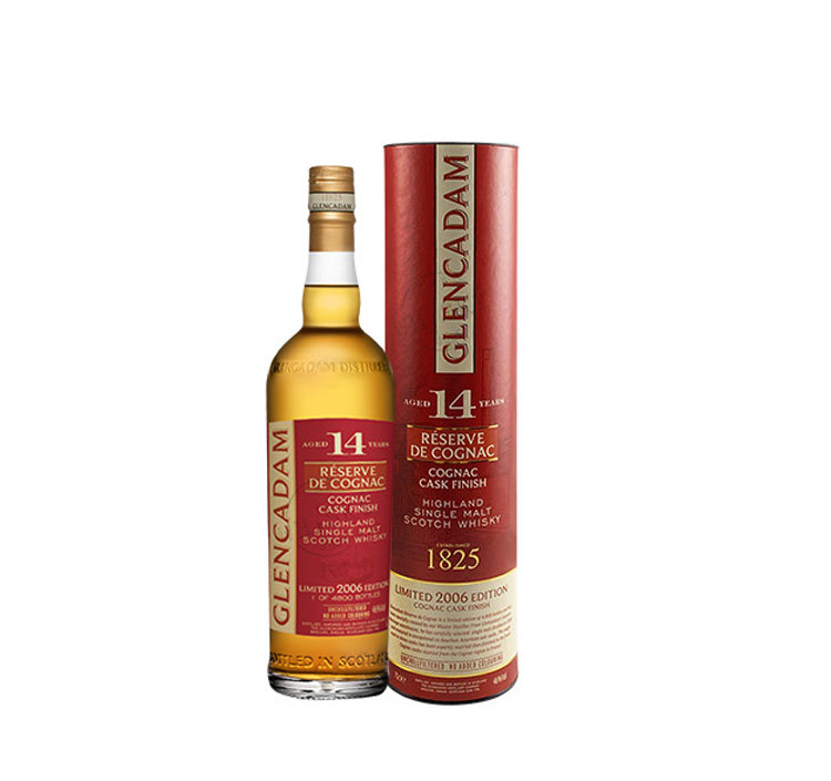 洋酒格兰卡登glencadam14年干邑桶过桶单一麦芽威士忌瓶装限量版