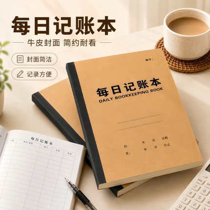2026年每日记账本生意商用款明细表本子收入支出家庭生活日常开支
