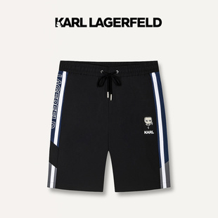 KARL 老佛爷男 KARL钉珠休闲短裤 LAGERFELD卡尔拉格斐2024夏款