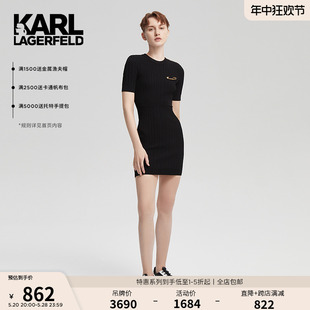 连衣裙女老佛爷216L2005 短袖 LAGERFELD卡尔拉格斐2022夏新款 KARL