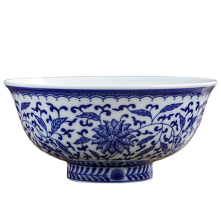 青花瓷碗碟套装家用中式复古景德镇餐具套装釉下彩碗盘米饭面汤碗