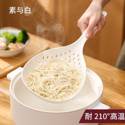 日式大漏勺家用耐高温捞面条沥水滤网厨房神器捞饺子油炸笊篱捞勺
