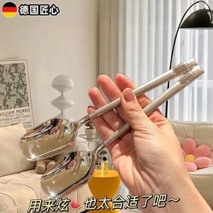 创意平方勺不锈钢创意长柄勺子高档网红餐具高颜值大号家用灯笼勺