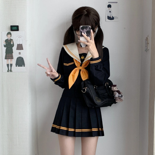 七月与糖星野橘原创制服套装正版日系学院风百褶短女