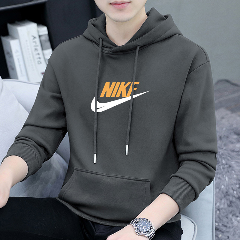 奥莱秋冬季连帽卫衣男士2025新款青年宽松加绒帽衫上衣外套打底衫