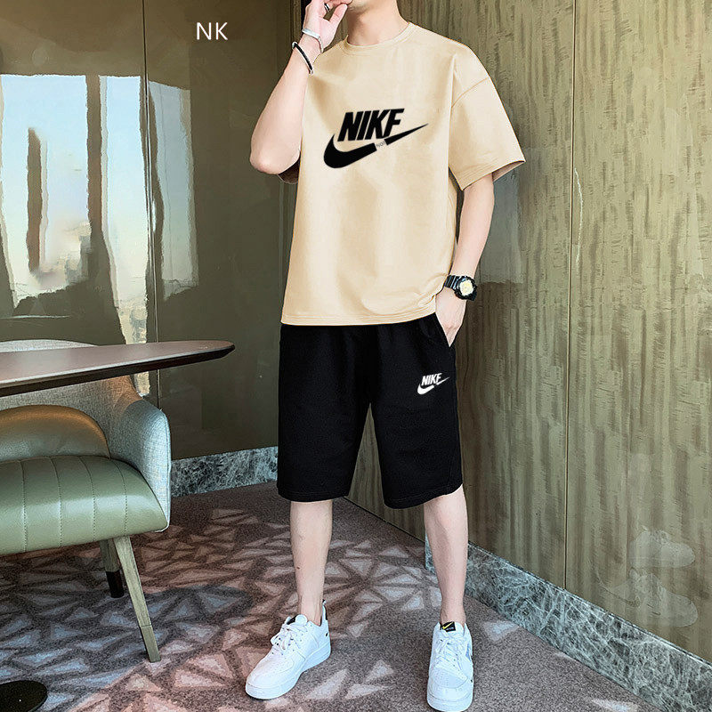 NK时尚男士睡衣夏季纯棉短袖短裤潮休闲大码薄款青年家居服两件套,男装,休闲运动套装,淘宝优惠券,粉丝福利购,淘宝优惠卷