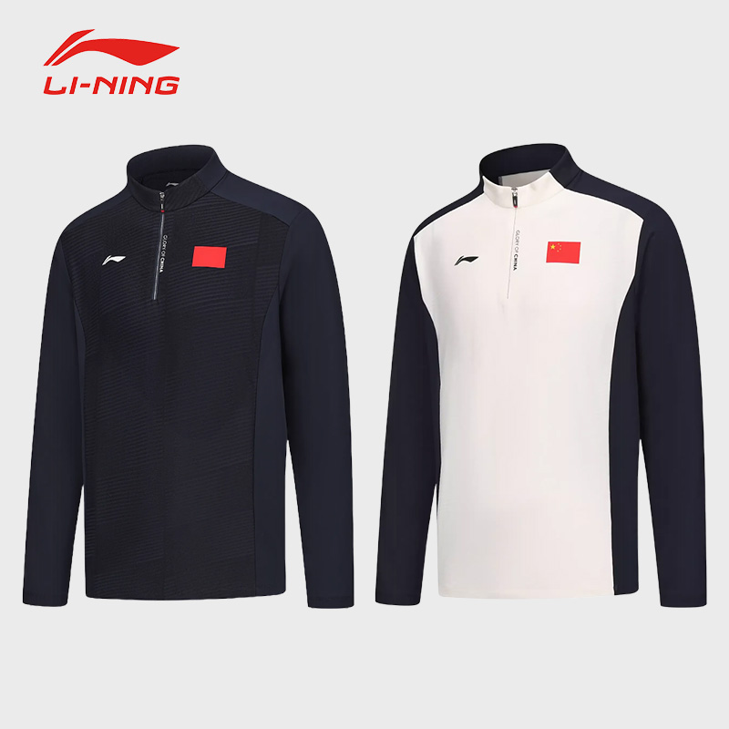 李宁国服卫衣男春秋季商务休闲运动POLO衫赞助中国家队长袖T恤