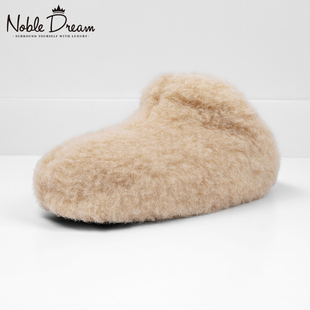 家用防滑拖鞋 Noble Dream新西兰进口羊毛居家室内保暖舒适地板鞋