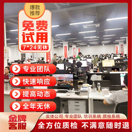 客服外包人工天猫淘宝拼多多抖音快手网店售前售后全天托管服务