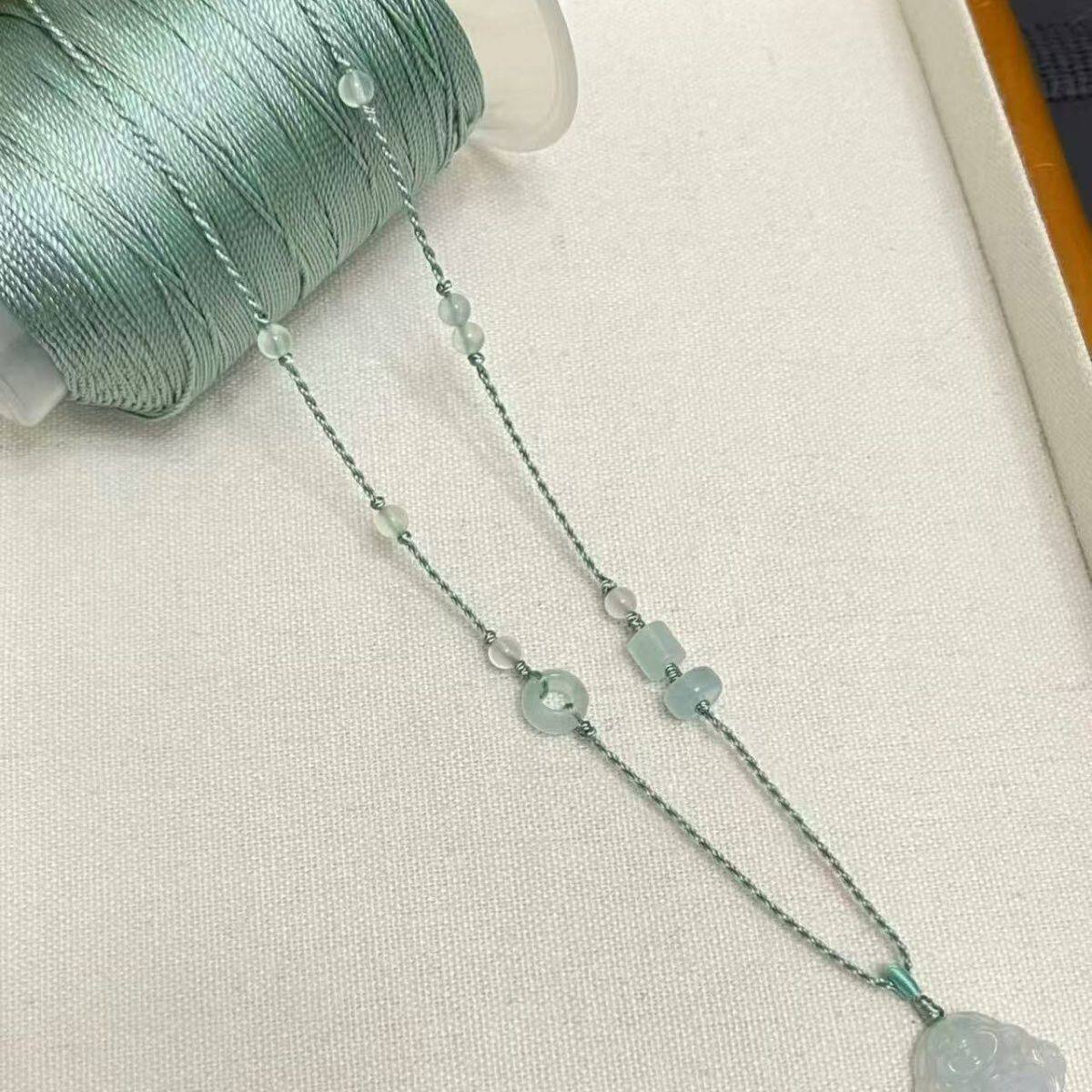 平安扣绳子吊坠绳薄荷绿