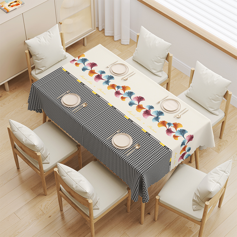 简约现代pvc防水防油餐桌布防烫