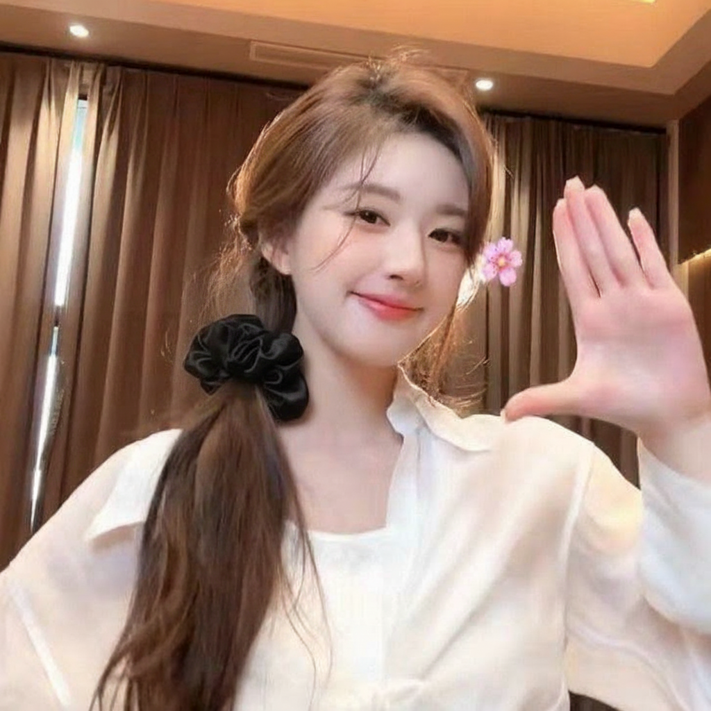 高弹力缎面大肠发圈枕头睡觉发圈女网红缎面丸子头盘发头绳扎头发